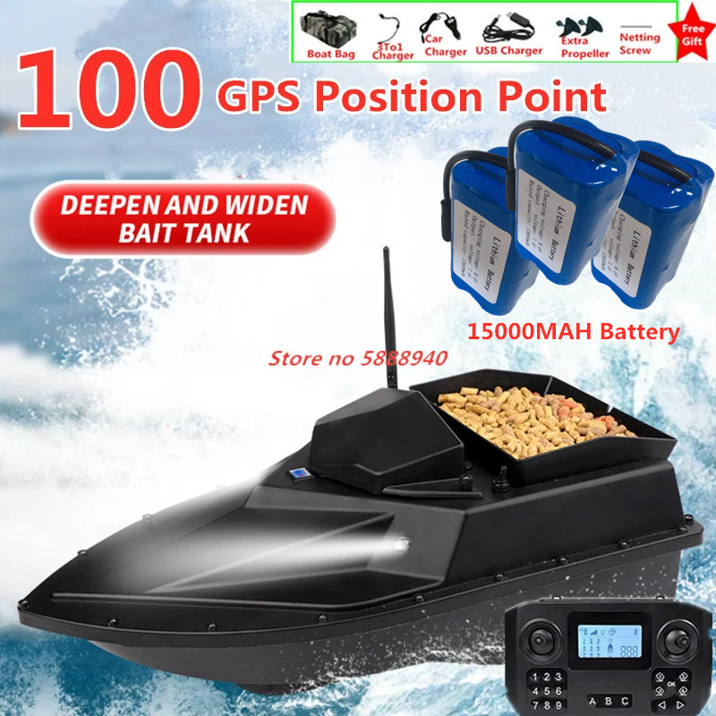 Fishing Hook Size - Update 100GPS Position RC Fishing Bait